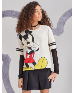 T-Shirt Creme do Mickey Mouse I Am Authoria