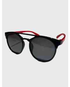 Óculos Funfarra Flexível com Lente Polarizada e Proteção UV400  Mini preto e vermelho