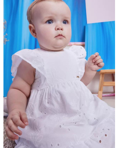 Vestido branco de laise Momi bebe-6/9M
