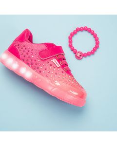 Tênis Pampili sneaker luz pink